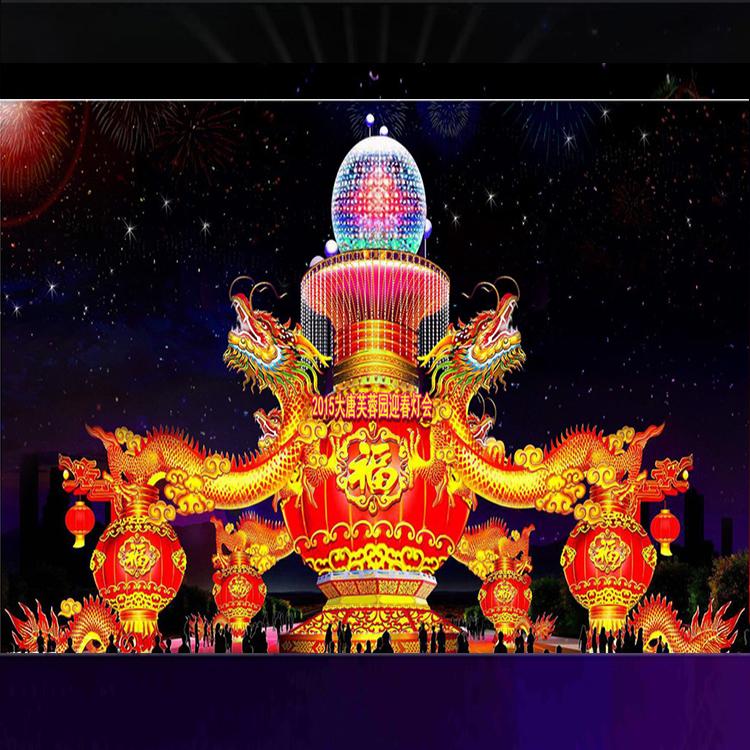 制做大型节日布置引流暖场道具LED发光七彩炫彩膜亚克力创意拱门大连