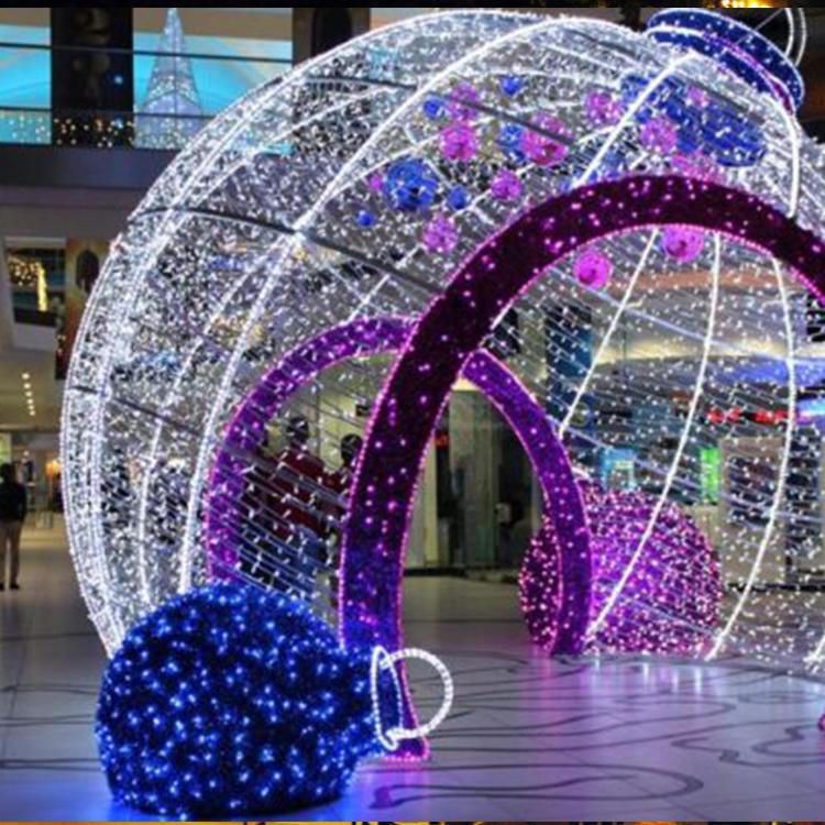 美陈制做户外大型粉色圣诞树工厂仿真创意圣诞树厂家哈尔滨