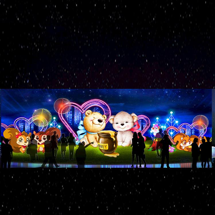 商场雕塑摆件机场酒店大型创意小亭子led灯装饰商场春节美陈长春