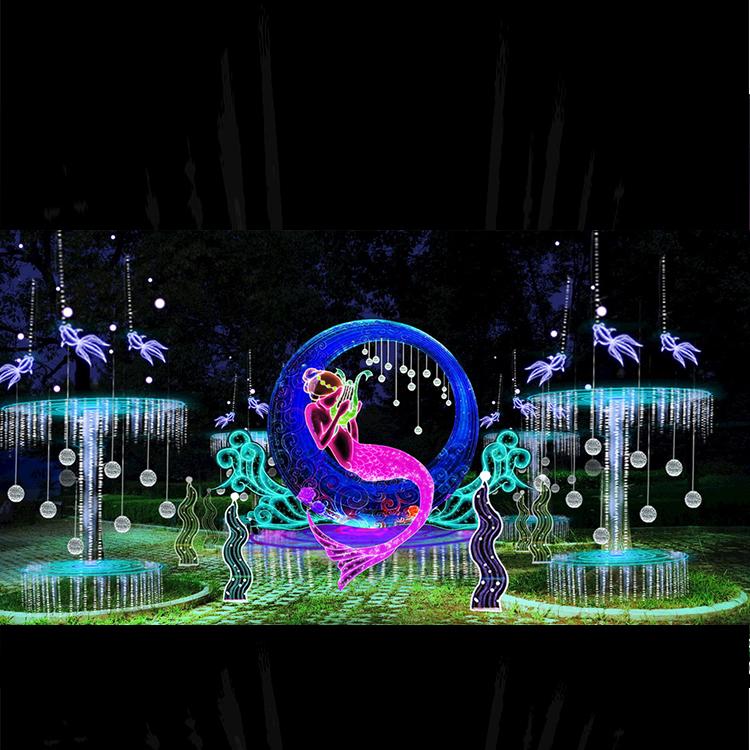 室外广场大型编程灯饰大型框架圣诞树灯饰加工厂家商场圣诞树订购哈尔滨