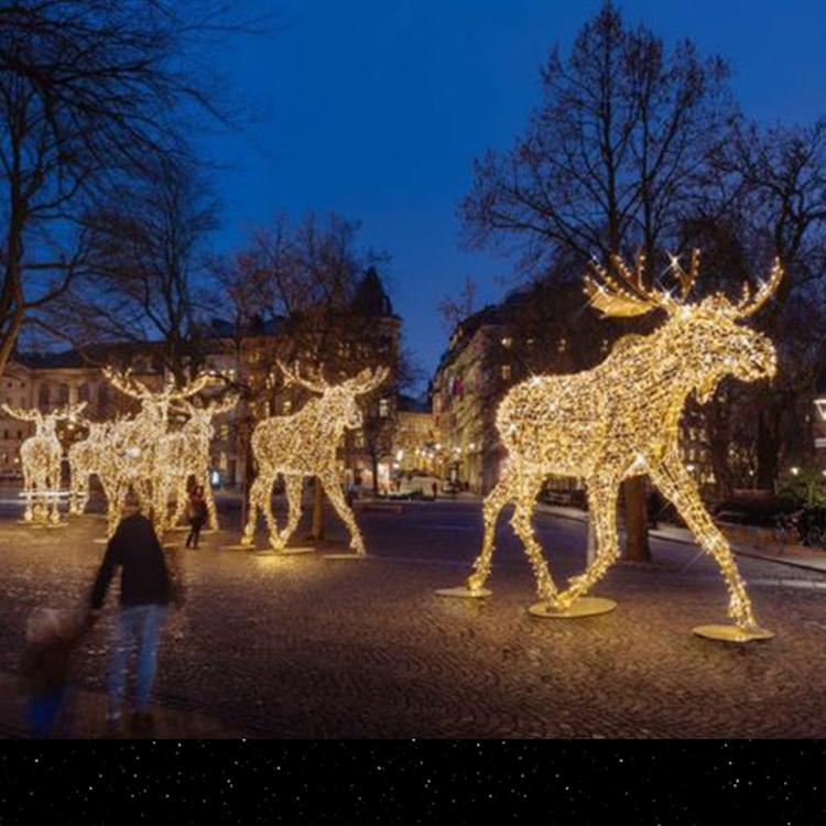 大型led灯光亮化定制火车花灯彩灯美陈布置新年装饰灯光厂家定制长春