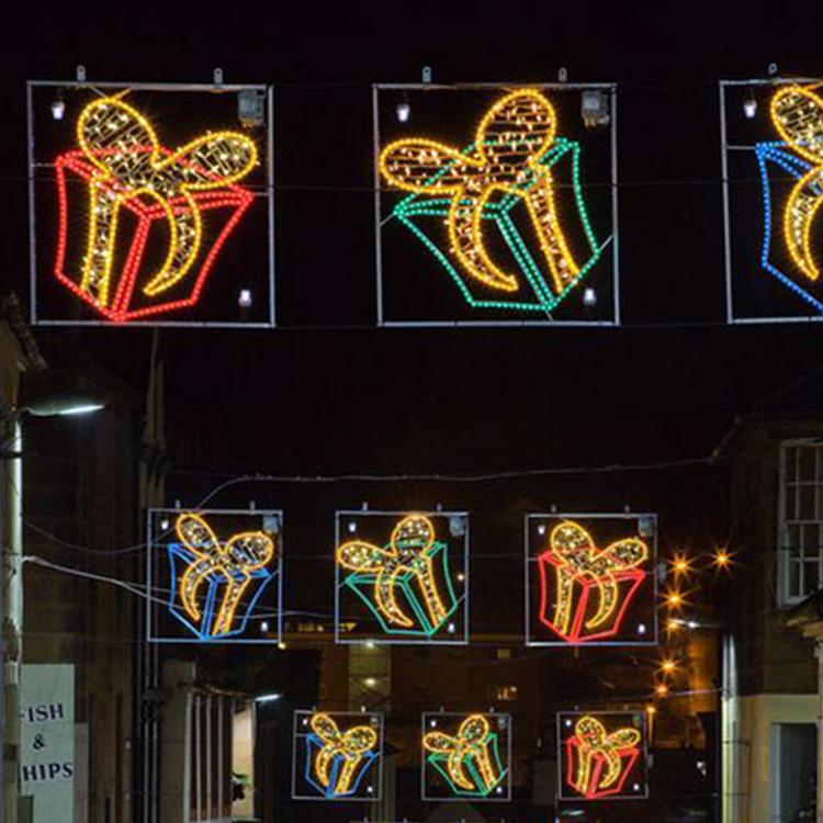 圣诞节商场五彩拱门造型灯大型星星图案灯灯光节产品装饰灯哈尔滨