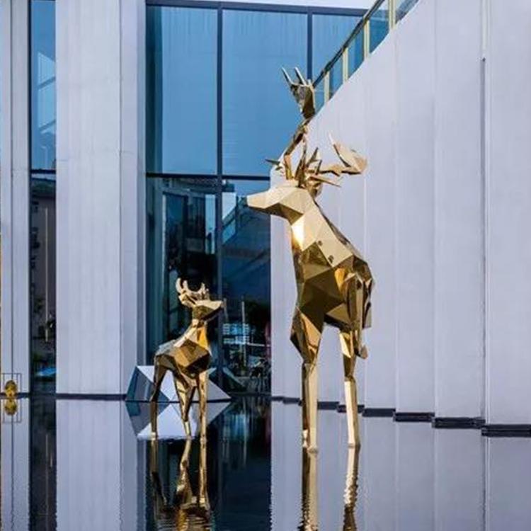 厂家优质室外园林景观创意形象不锈钢来图制作镜面雕塑不锈钢大连