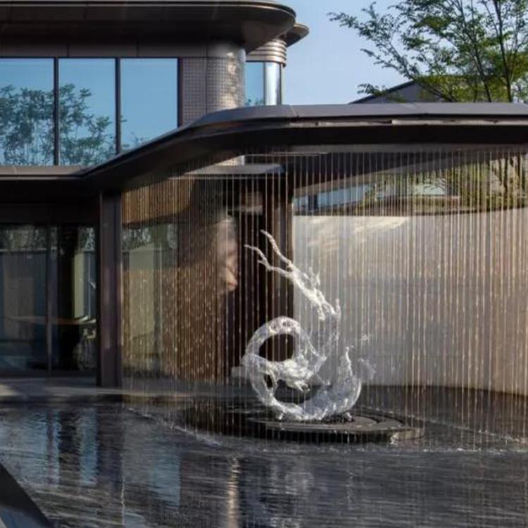 市政大型不锈钢雕塑景观广场精神堡垒导向牌小区镜面圆环美陈小品长春