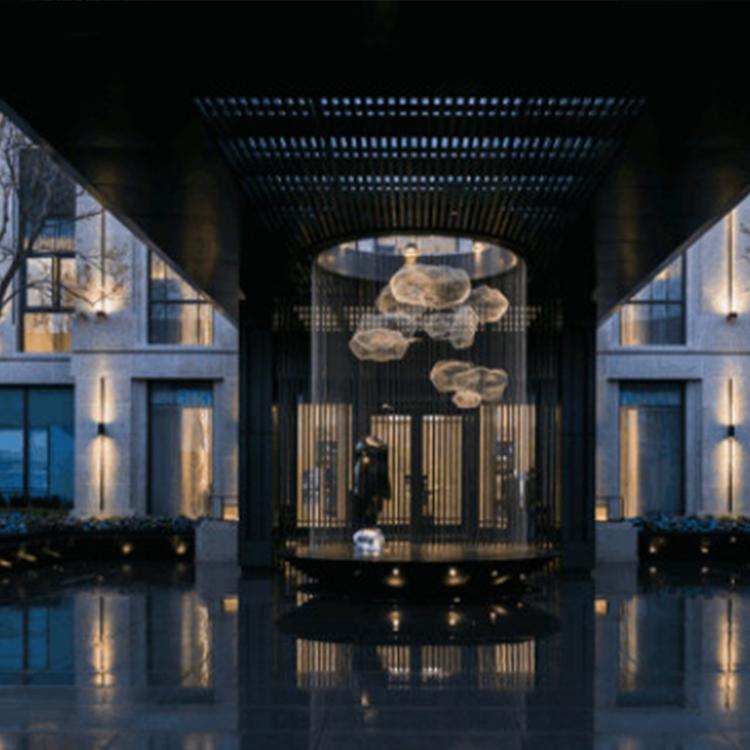 轻奢现代艺术雕塑大型室外园林景观景观雕塑不锈钢彩色电镀雕塑哈尔滨