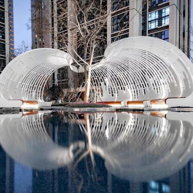 户外透光不锈钢椭圆球形雕塑大型广场标志性发光镜面景观雕塑哈尔滨