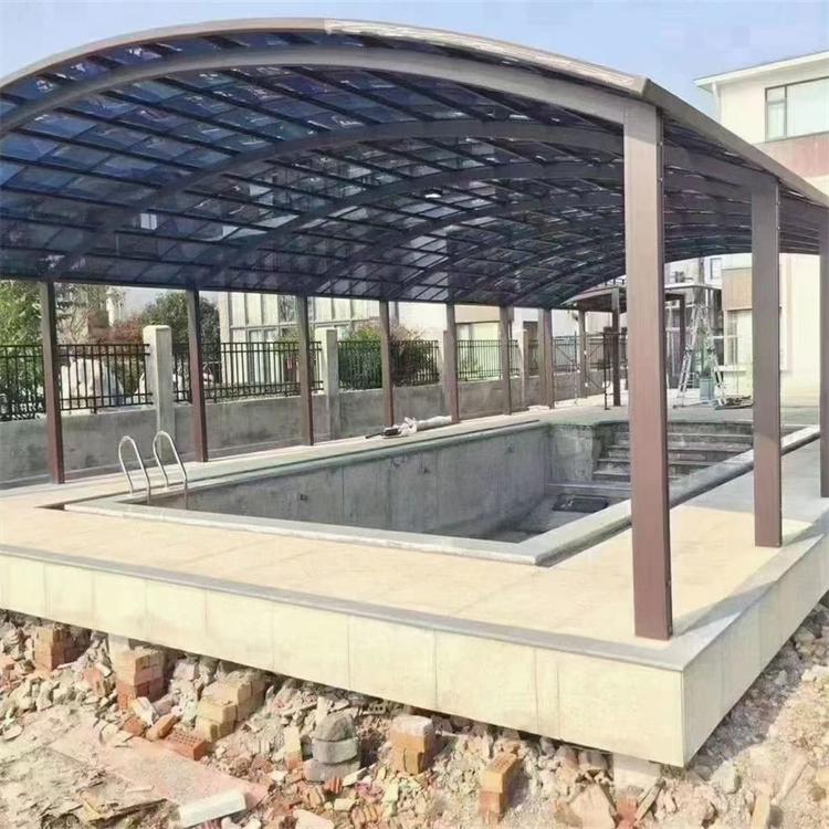 地下室车库入口钢结构雨棚 沈阳钢结构车棚 家用车库雨棚厂家 