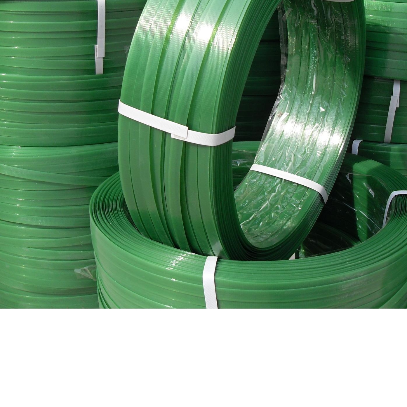 厂家批发绿色透明塑钢打包带1608手动打包带绿色Pet透明塑钢带