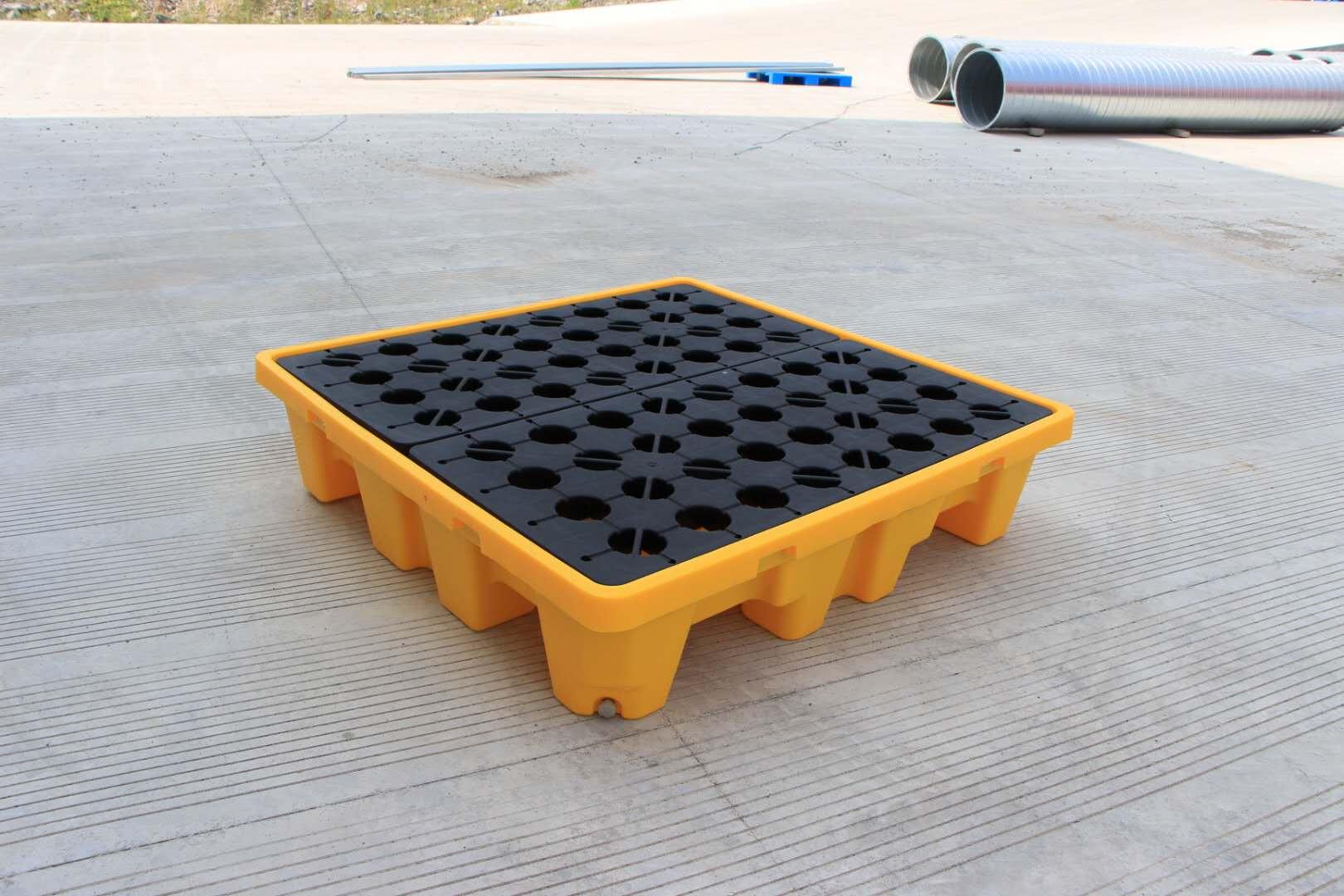沈阳厂家直销化学品防渗漏托盘 四桶防渗漏托盘可叉车