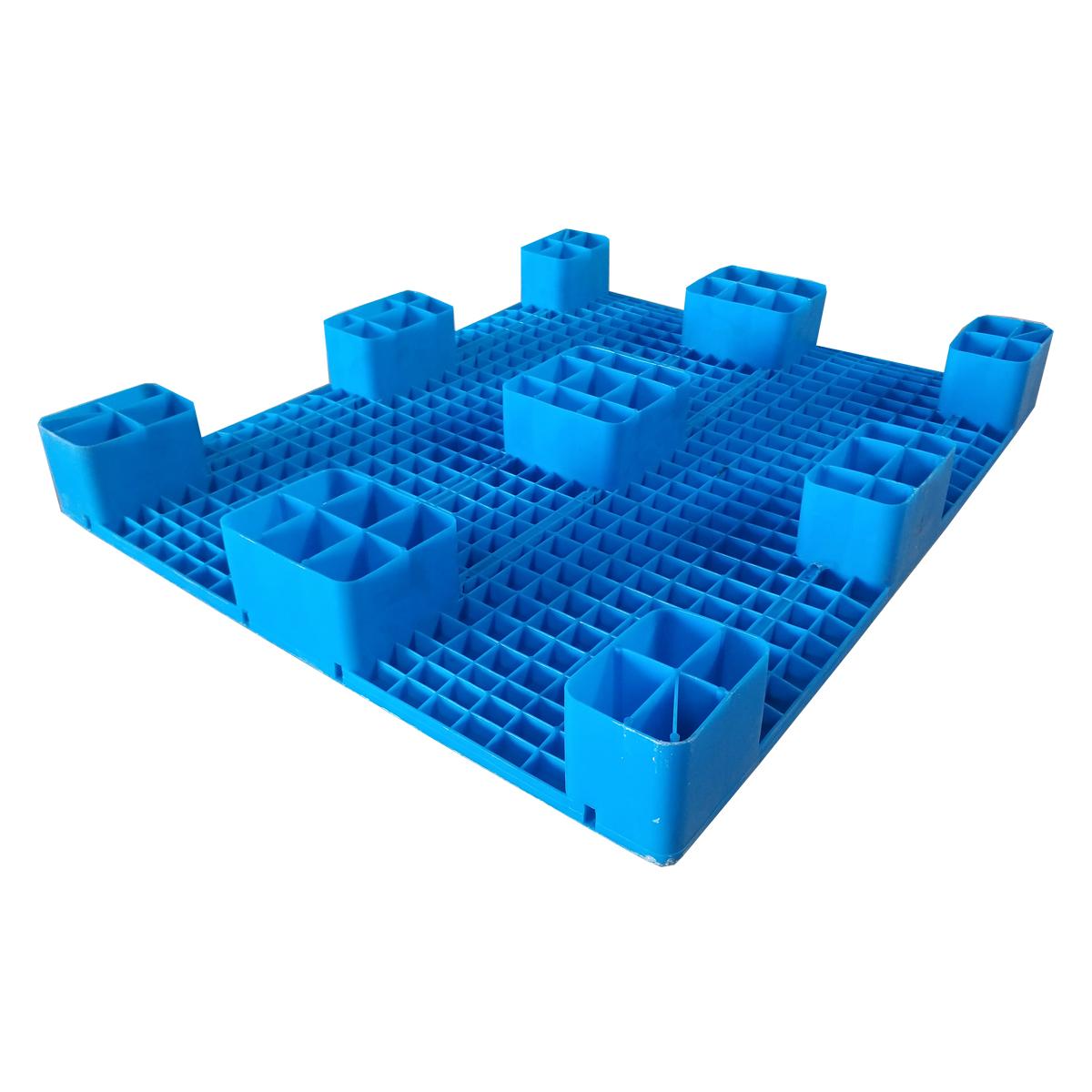 哈尔滨塑料托盘厂家 1111大九脚平板托盘九脚塑料托盘厂家澎镁塑料托盘型号齐全