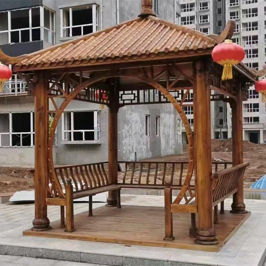 沈阳防腐木凉亭 庭院防腐木凉亭廊架 防腐木制品批发定制厂家 质量好价格低