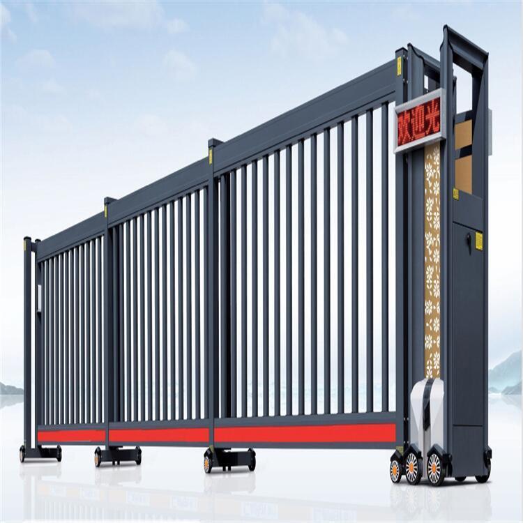 电动伸缩分段平移门 庭院大门段滑门 无轨悬浮门工厂大门