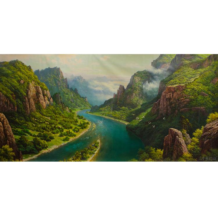 朝鲜油画 风景油画 定制批发厂家