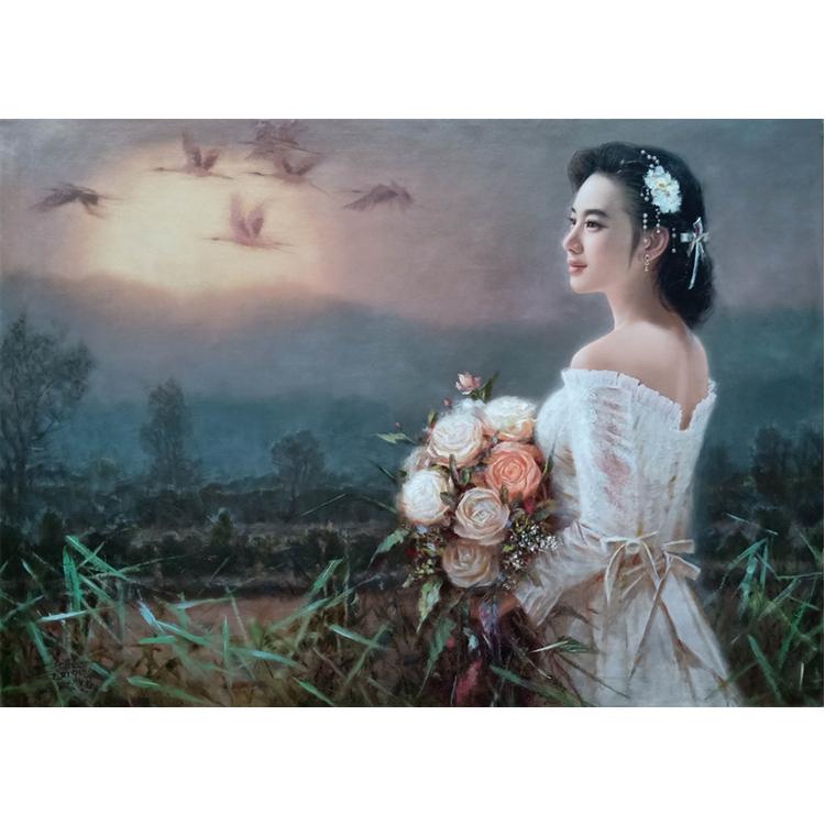 朝鲜油画批发 人物画 88X63专业定制