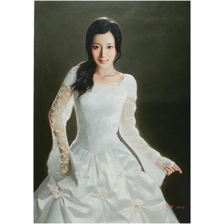 朝鲜油画批发 人物画 82X116专业定制
