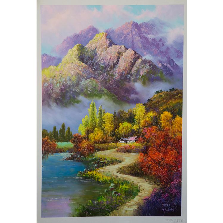 朝鲜油画 风景油画 102 定制批发厂家