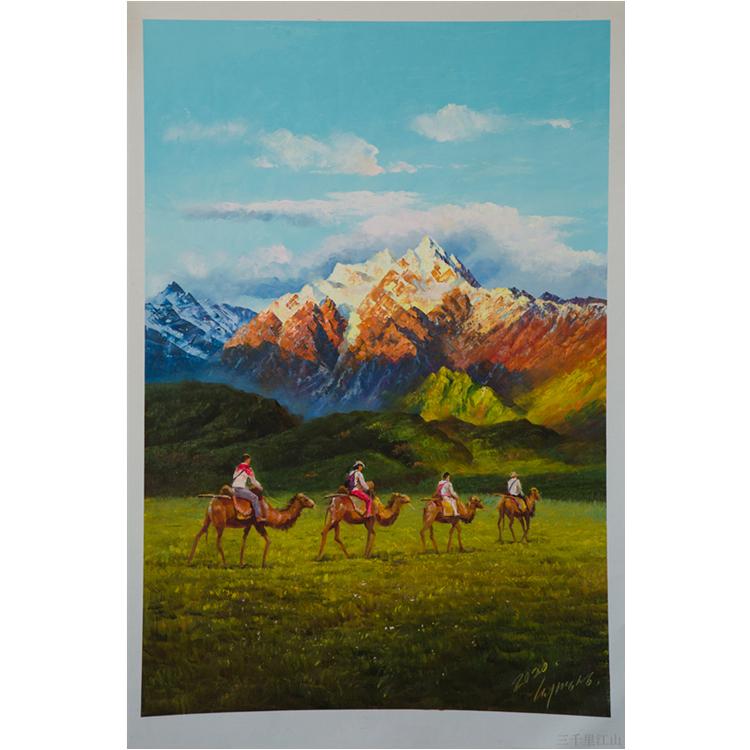 朝鲜油画 精美风景油画 106 定制批发厂家