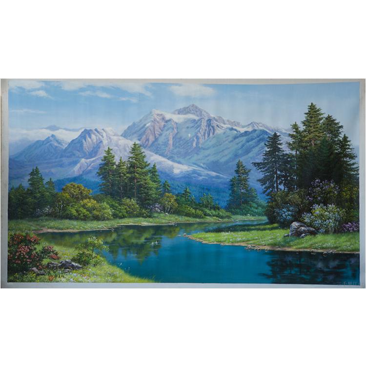 朝鲜油画 风景油画 117 定制批发厂家