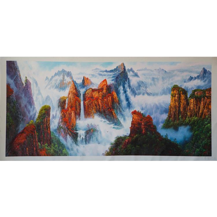 朝鲜油画 大幅风景油画 123 定制批发厂家