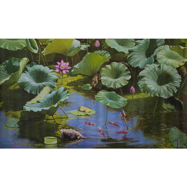 朝鲜油画 大幅风景油画 119 定制批发厂家