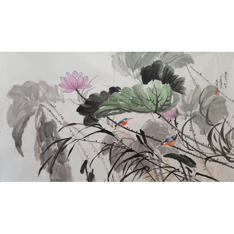 朝鲜国画 风景国画 158X86 定制批发