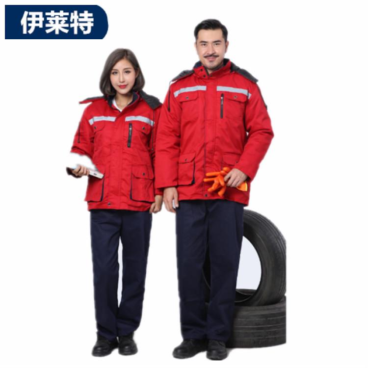 棉工作服套装 沈阳工作服厂家 防寒工作服 伊莱特制衣 专业做好衣