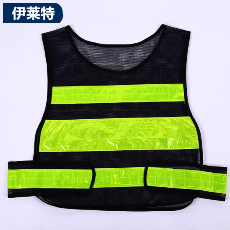 【伊莱特】 批发供应建筑工地交通环卫针织布多口袋拉链 反光马甲背心 工程马甲背心