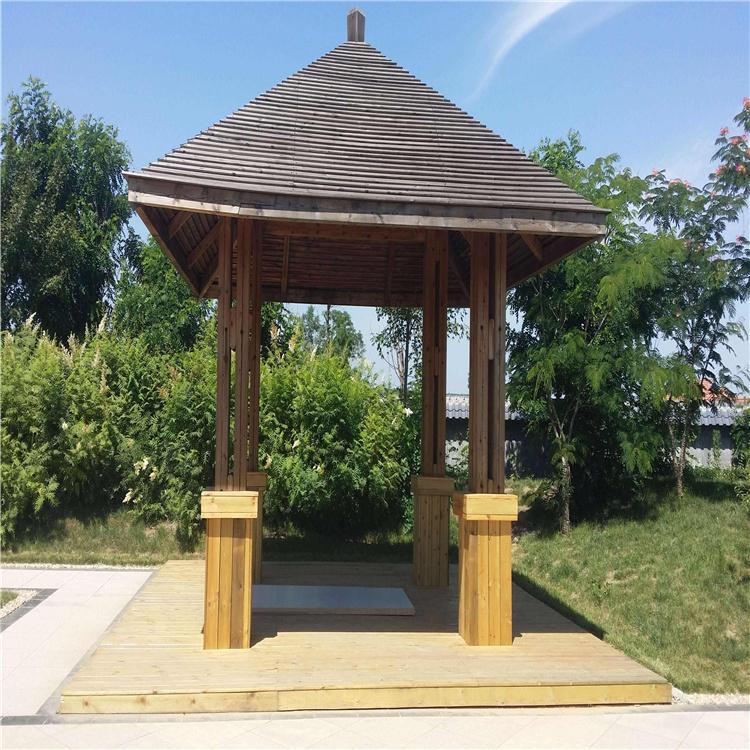 公园小区大型防腐木凉亭 支持来图定制款式 