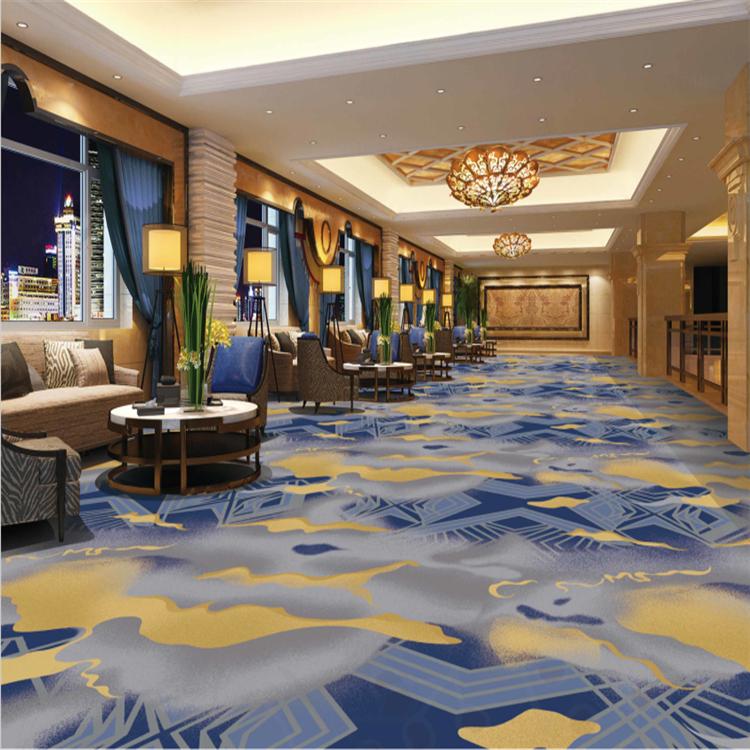 酒店宾馆走廊过道地毯定制 防火地毯 阻燃B1级高清印花满铺地毯