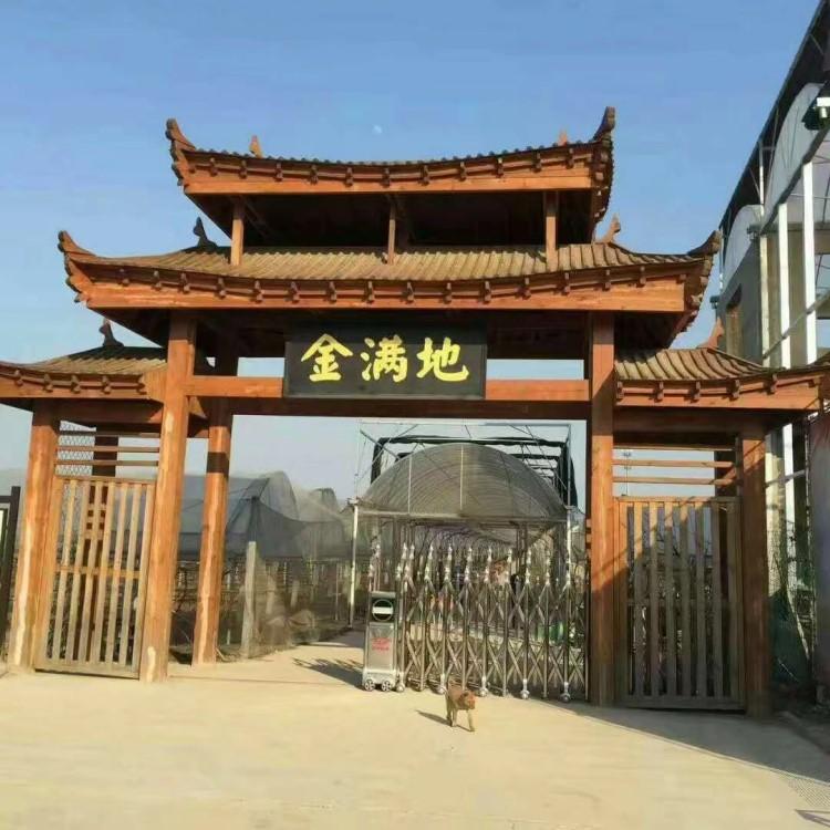 辽宁门楼定做 景区公园小区别墅复古木质门斗 天意园林支持免费设计所用均为高品质木材