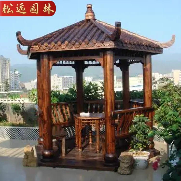 防腐木厂家 沈阳松远园林 免费设计 凉亭廊架等防腐木工程