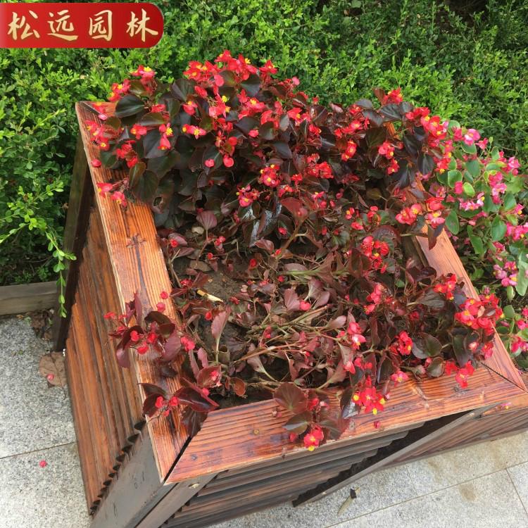 防腐木花箱 沈阳防腐木 松远园林专业定做各类防腐木碳化木产品
