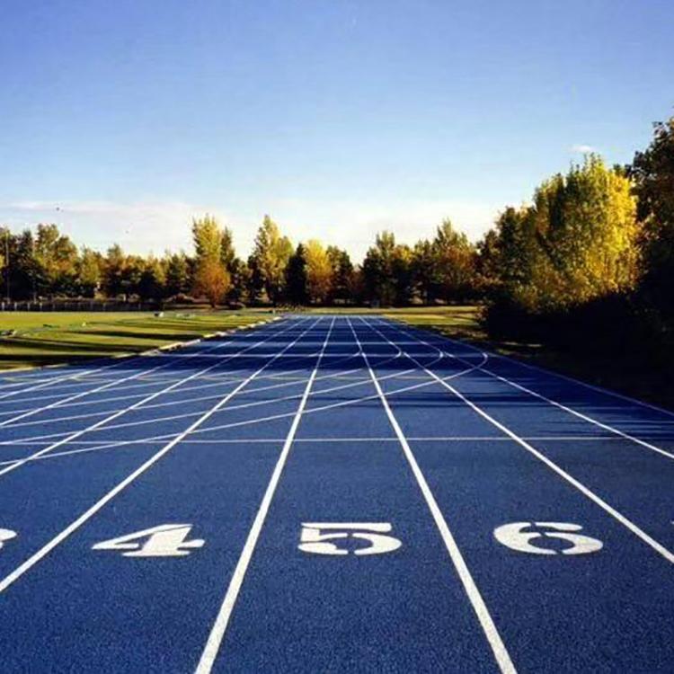 学校操场塑胶跑道 公园跑道地面施工 全塑型透气型混合型跑道