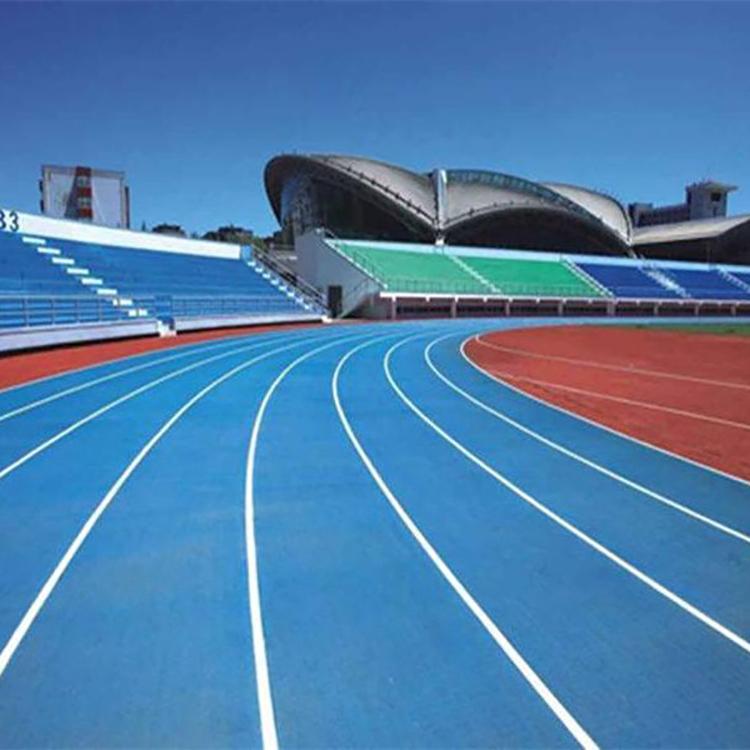 塑胶跑道地面橡胶颗粒地垫PU塑胶材料学校运动胶垫施工生产厂家