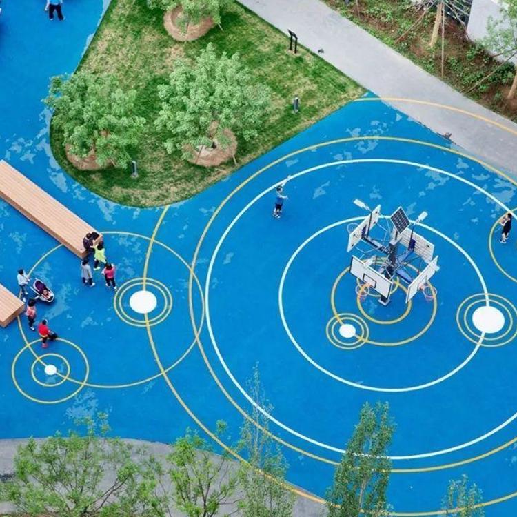 塑胶跑道地面 全国施工 幼儿园塑胶跑道颗粒学校 复合型pu塑胶跑道