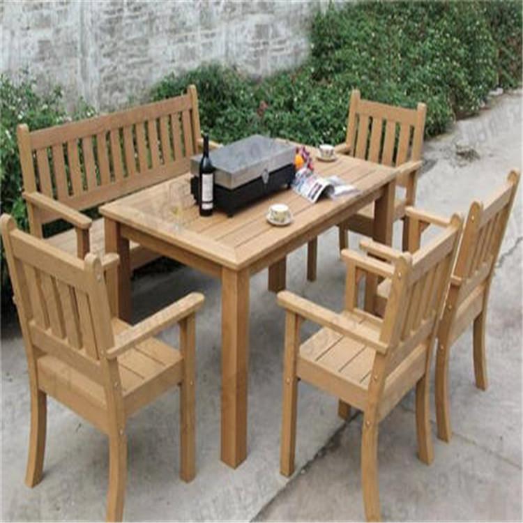 小区别墅庭院桌椅 定制防腐木桌椅休闲椅长椅 