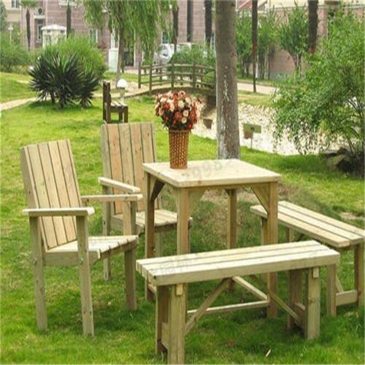 沈阳防腐木桌椅厂家 户外防腐木桌椅 桌椅定制厂家批发价