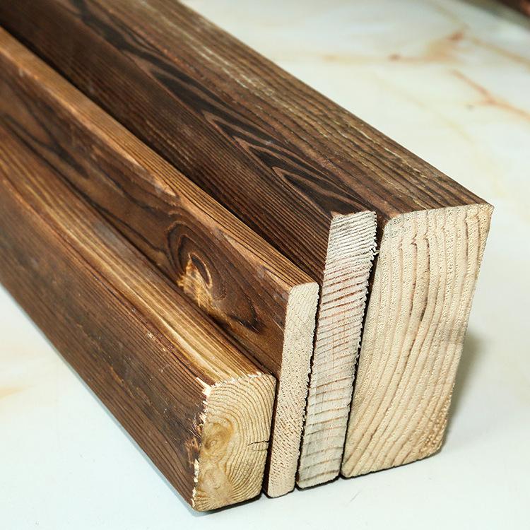 沈阳防腐木拉丝碳化木板材凉亭木屋 实木地板批发厂家