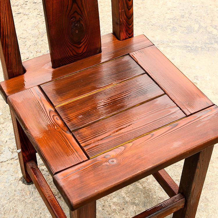 沈阳碳化木桌椅板凳 实木防腐木桌椅 餐桌 定制厂家