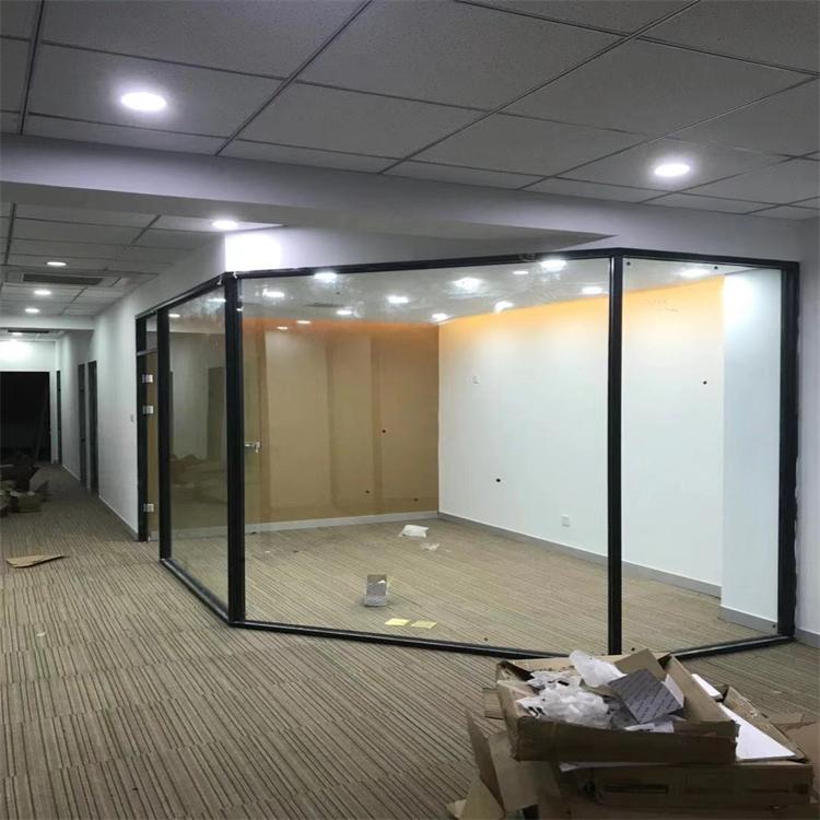 丹东办公室玻璃百叶隔断  单层玻璃隔断定制安装厂家   