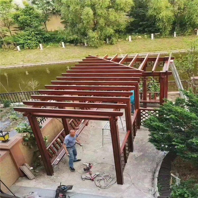 沈阳铝合金葡萄架厂家 名典景观生产 院子葡萄架凉亭型材 铝合金葡萄架生产批发