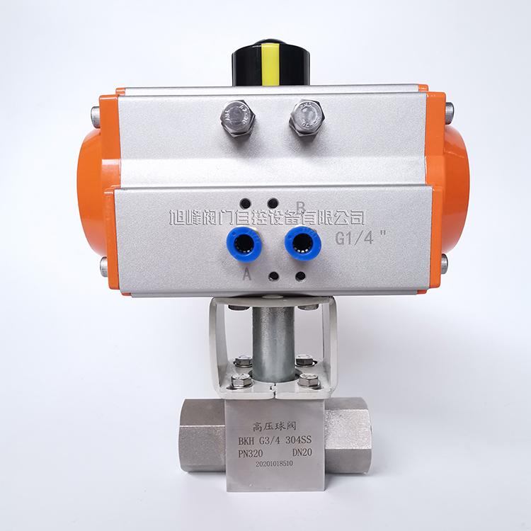 304不锈钢气动高压内螺纹球阀Q611F-320P焊接天然气加气站高压球阀高压清洗车球阀DN15 20 25 32 40 4分6分1寸沈阳旭峰阀门自控设备有限公司