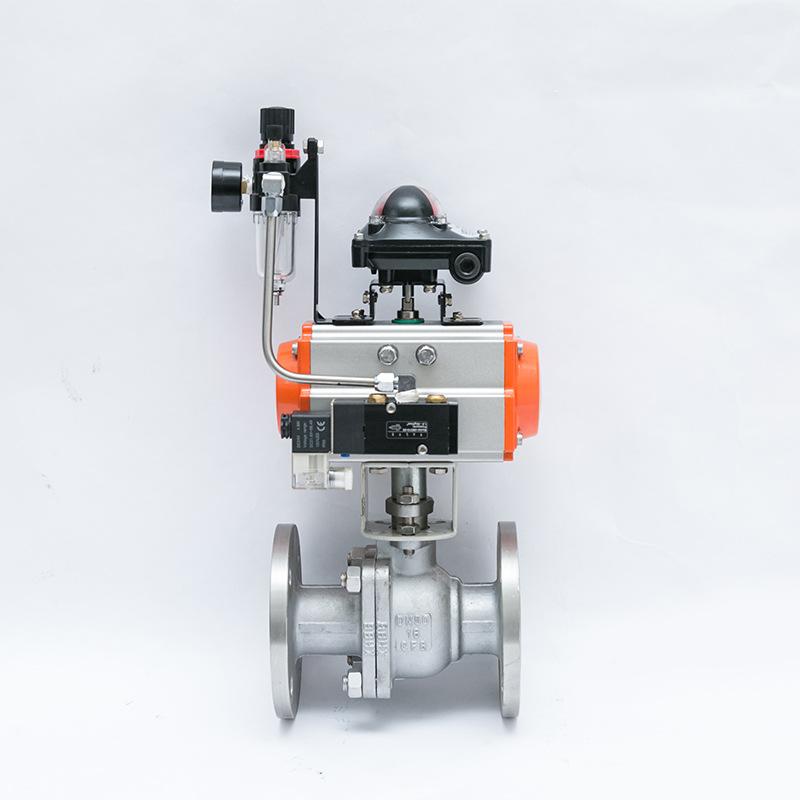 气动不锈钢防爆法兰球阀手动气动球阀二通式不锈钢球阀Q641F-16P