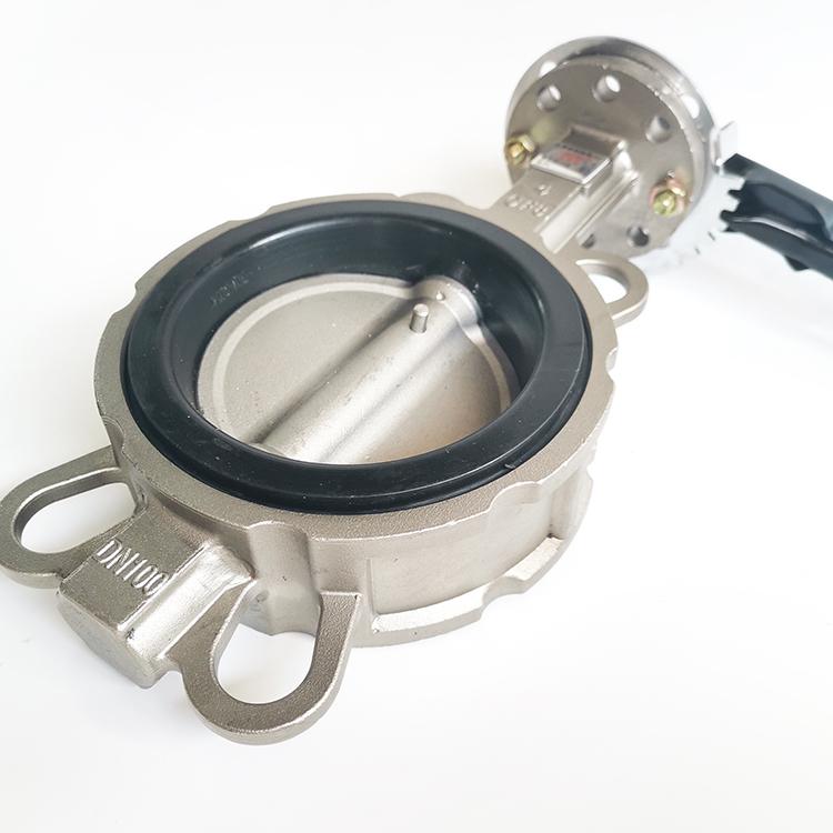 不锈钢手柄对夹蝶阀D71X-16P304耐磨防腐蝶阀生产厂家直销