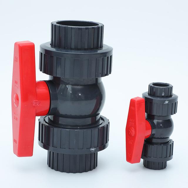 双由令球阀PN10给水XT双活接UPVC球阀水管开关塑料手柄式阀门球阀生产厂家