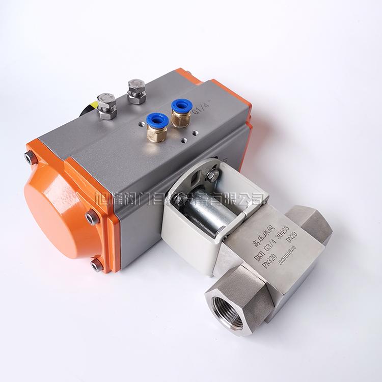 304不锈钢气动高压内螺纹球阀Q611F-320P焊接天然气加气站高压球阀高压清洗车球阀DN15 20 25 32 40 4分6分1寸沈阳旭峰阀门自控设备有限公司