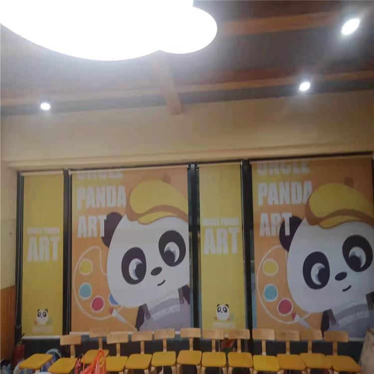 商业窗帘卷帘 窗帘办公室遮光遮阳窗帘 上门测量公司logo定制