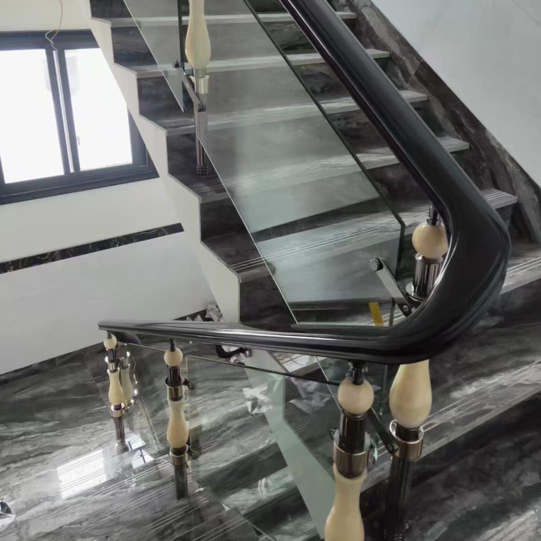 玻璃楼梯扶手 现代工艺 简约风格 祥林楼梯 专业楼梯厂家欢迎咨询 