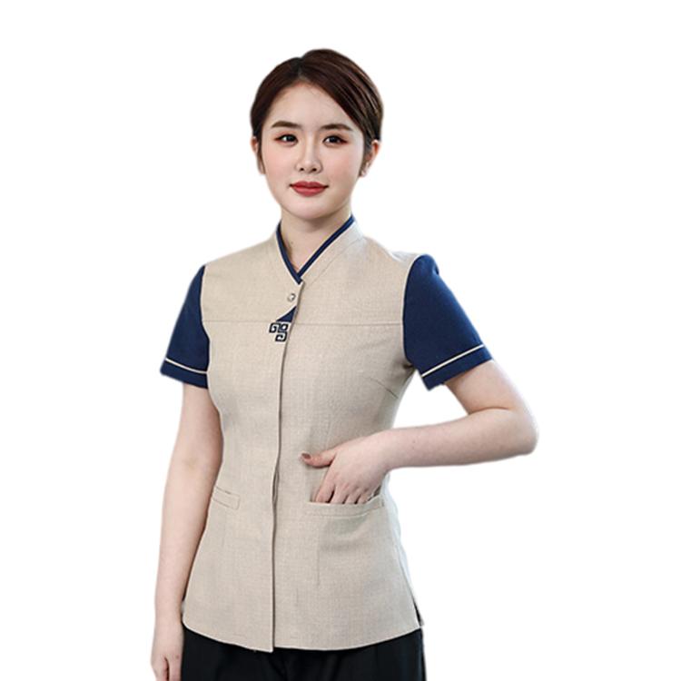 保洁服短袖女 沈阳酒店宾馆客房阿姨工作服 医院物业清洁员工装夏季