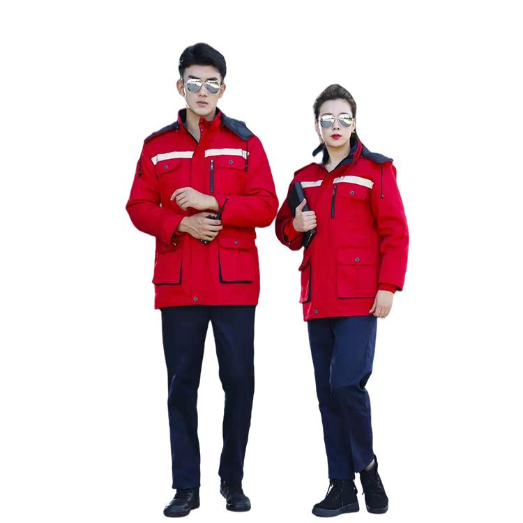 里面一体棉服工作服  冬季御寒保暖劳保棉衣